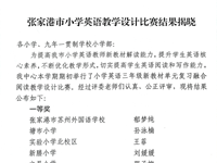 喜报：我校张平老师在小学英语三年级新教材单元复习融合阅读教学设计比赛中获一等奖