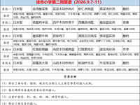 徐市小学2026-2027学年第一学期第二周师生菜谱
