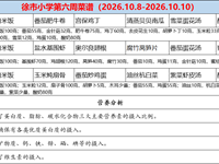 徐市小学2026-2027学年第一学期第六周师生菜谱